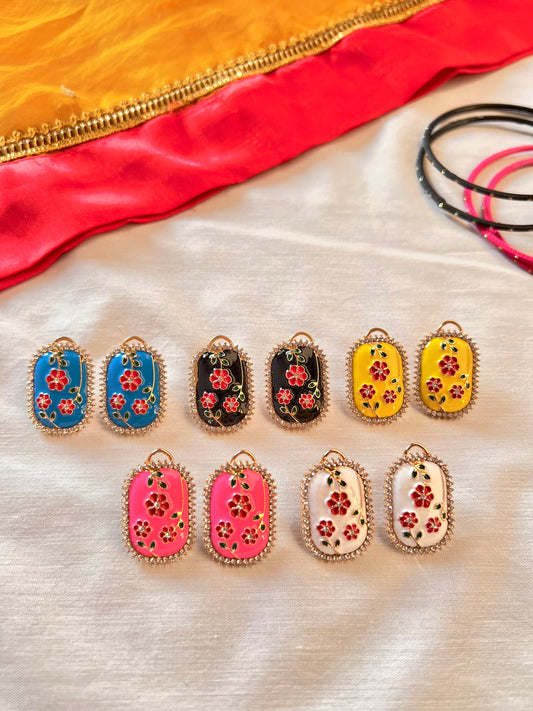 Hand Painted Colourful Desi Studs