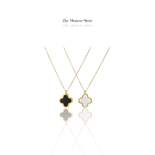 Van Cleef Double Sided Clover Necklace
