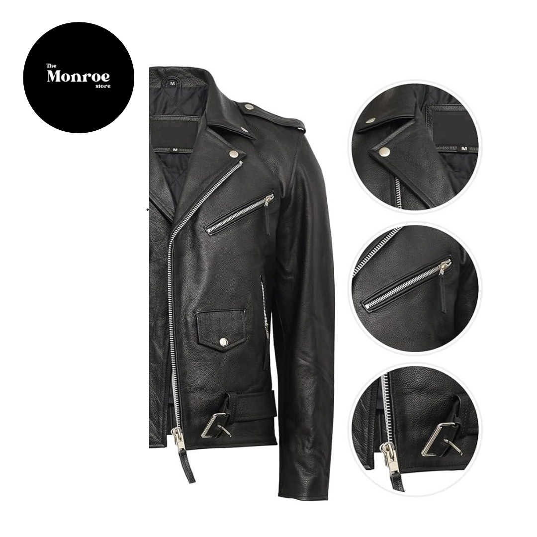 Biker Black Leather Jacket
