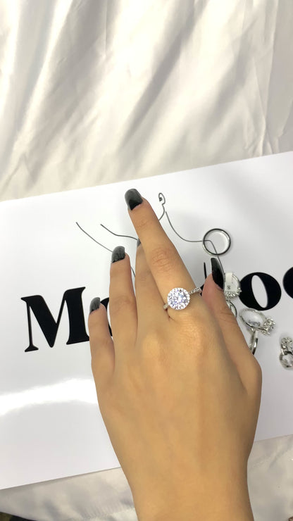 Silver Diamond Cut Adjustable Ring