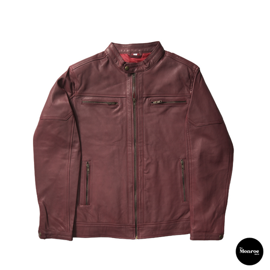 Fuchsia Leather Jacket - The Monroe - PK